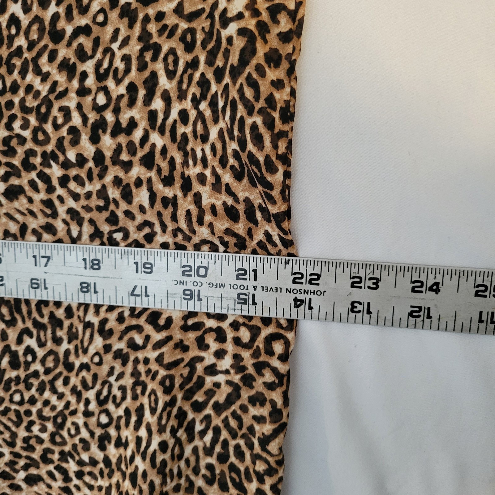 Leopard Animal Print Dress Womens Large Brown Ruffle Tiered Sleeve 90s Mob Wife