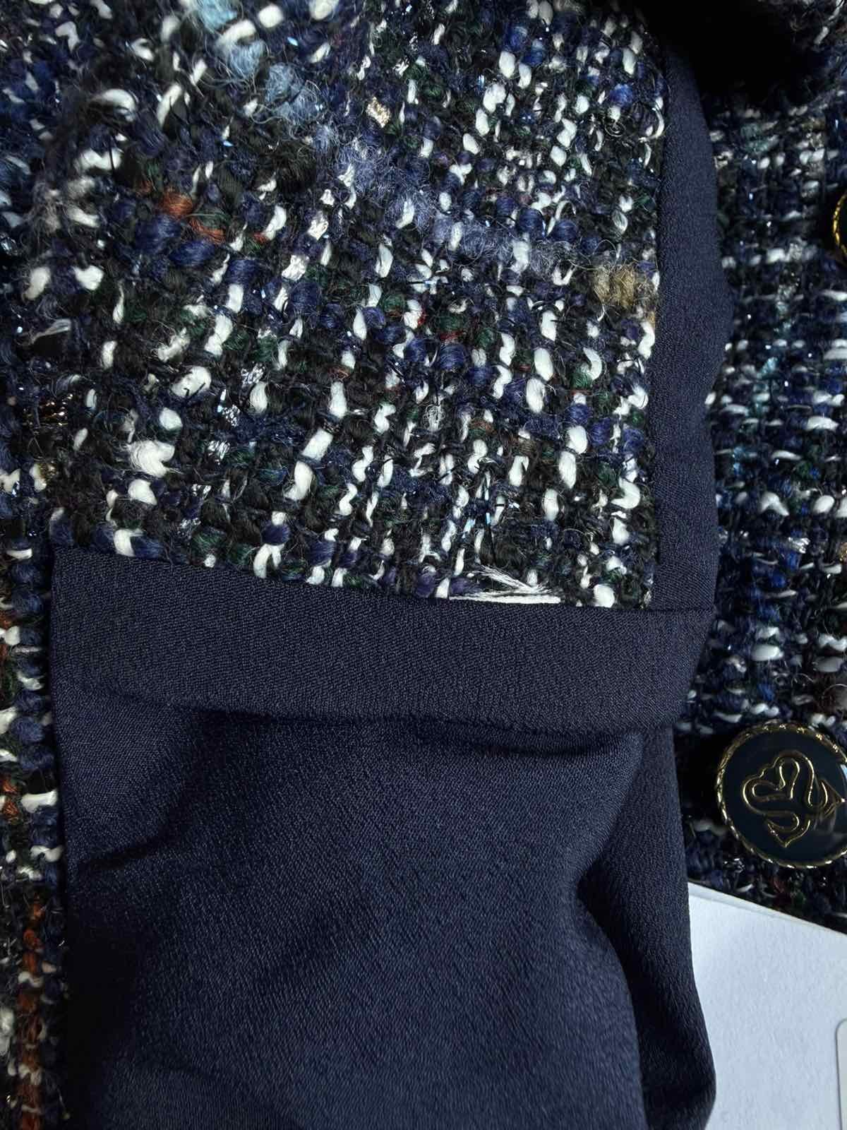 Sandro dress multi-colored tweed size 36 women’s short sleeve shift dress mini SFPRO02051