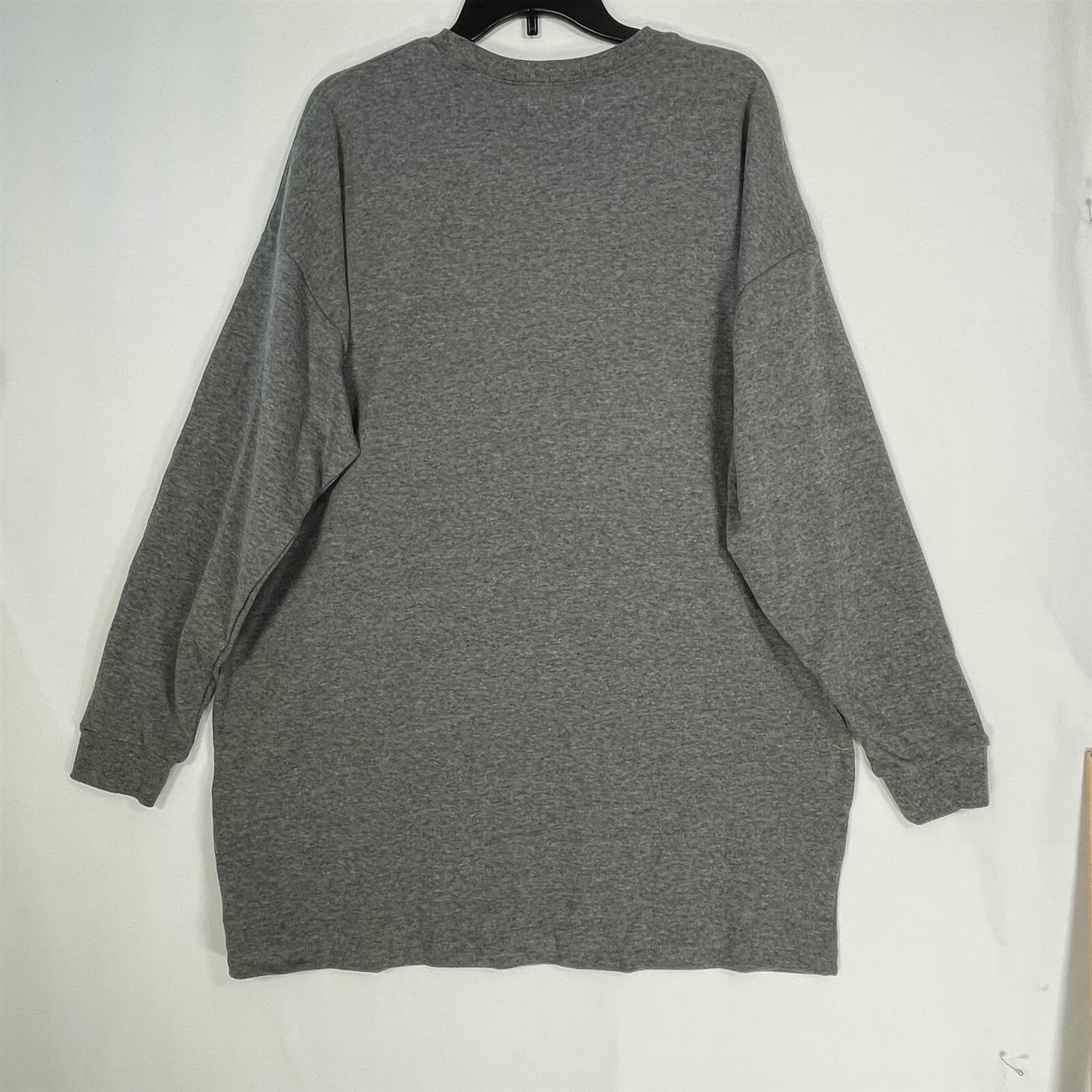 Grayson Thread Boo Crew Graphic Sweatshirt Dress X-Large Mini Relaxed Fit Gray