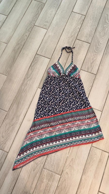 Ella Moss Bohemian Style Viscose Rayon Halter Dress Size L