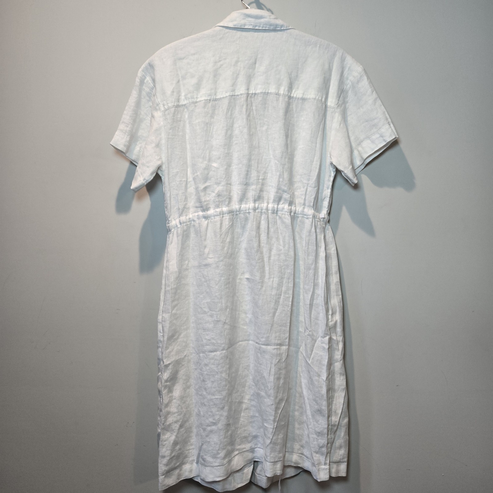 Athleta 100% Linen Dress 8 Playa Wrap Snow White Sustainable Beach Resort Wear