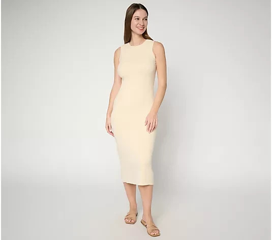 Barefoot Dreams Ultra Lite Rolled Edge Midi Dress-Daffodil-Tall Medium A715459