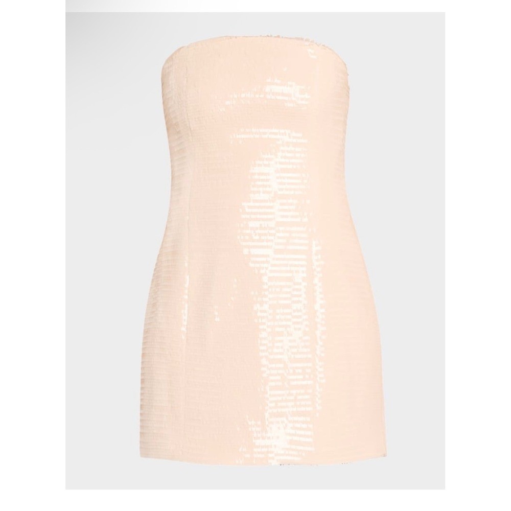 A.L.C. Strapless Sequin Mini Dress Champagne Cocktail Party