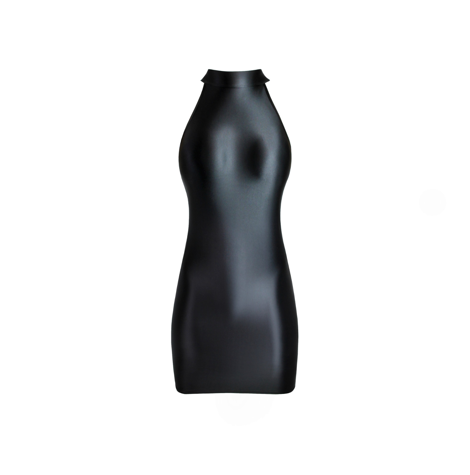 Women Sexy Glossy Satin Dresses High Neck Bodycon One Step Hip Wrap Long Skirts