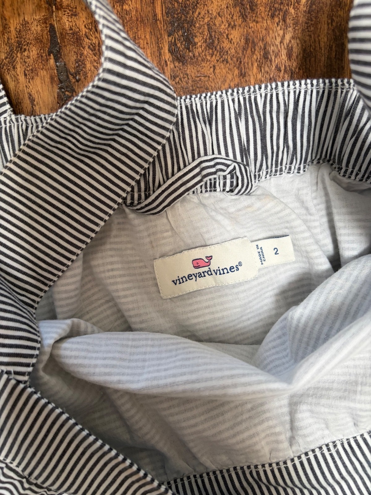 Vineyard Vines Maxi Long Dress Striped Eyelet Lace Size 2 with or without belt