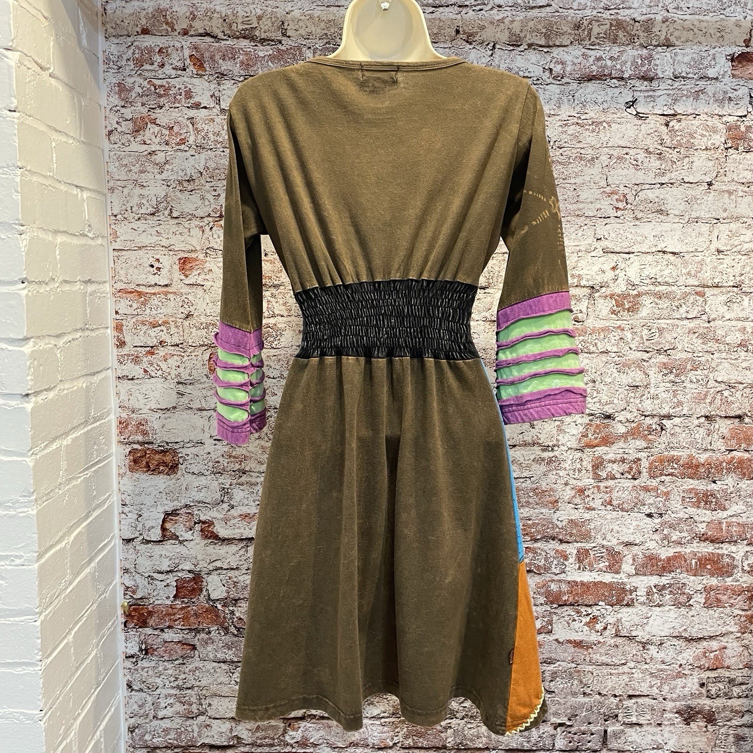 Rising International Boho Festival Patchwork Dress Cotton Nepal S