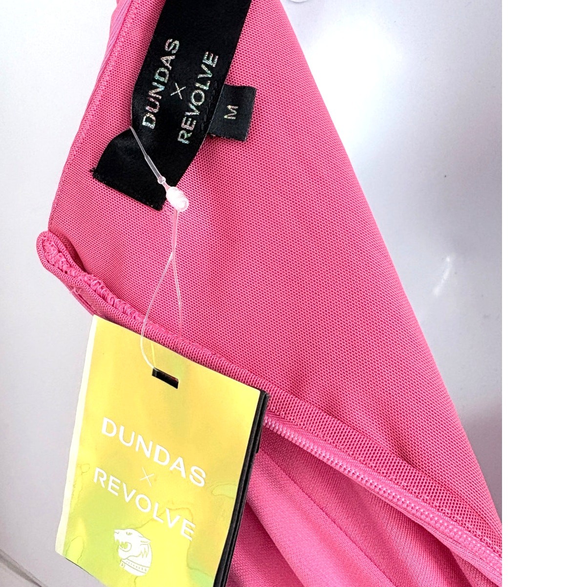NWT DUNDAS x REVOLVE Elowen Maxi Dress Womens M Sexy Chic Hot Pink Y2K Bardot