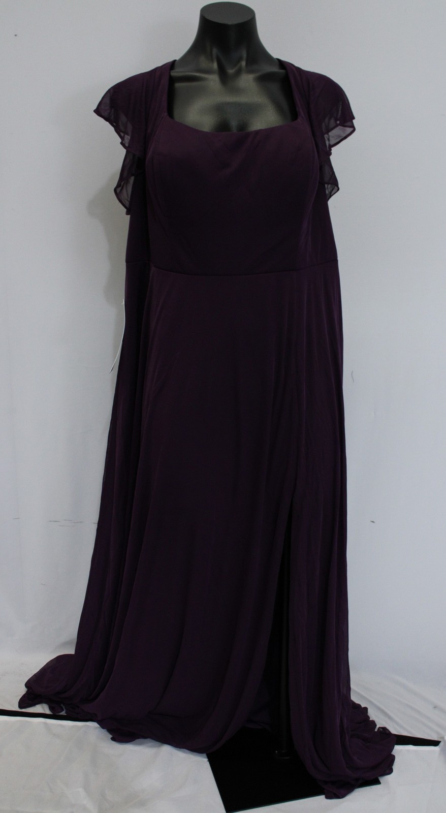Azazie Women’s Bondi A-Line Ruffled Chiffon Dress JL3 Grape Size US:A20 NWT