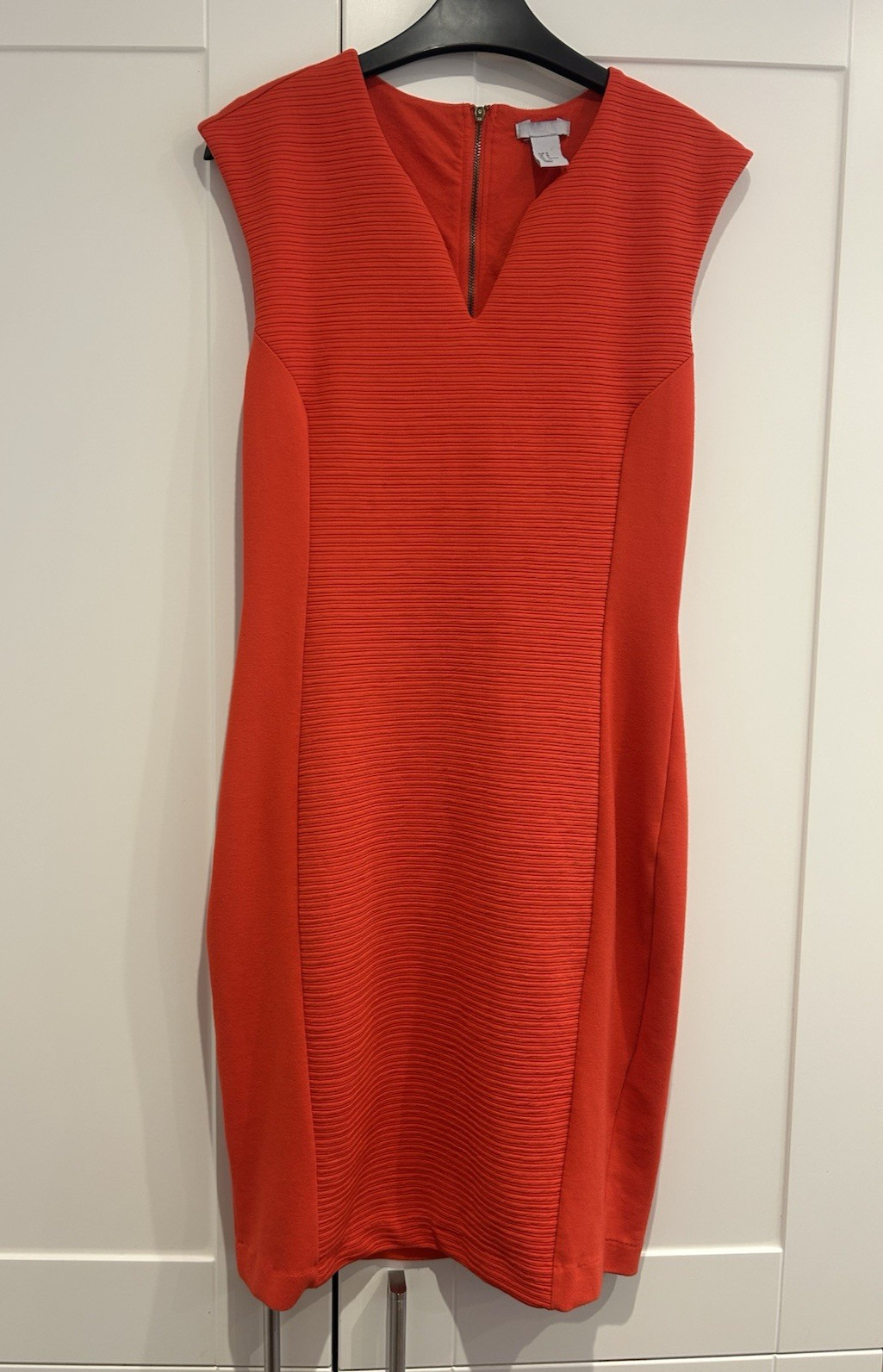 H&M Red Bodycon Shift Dress Size M Wedding Party Hen Summer BBQ Holiday Office