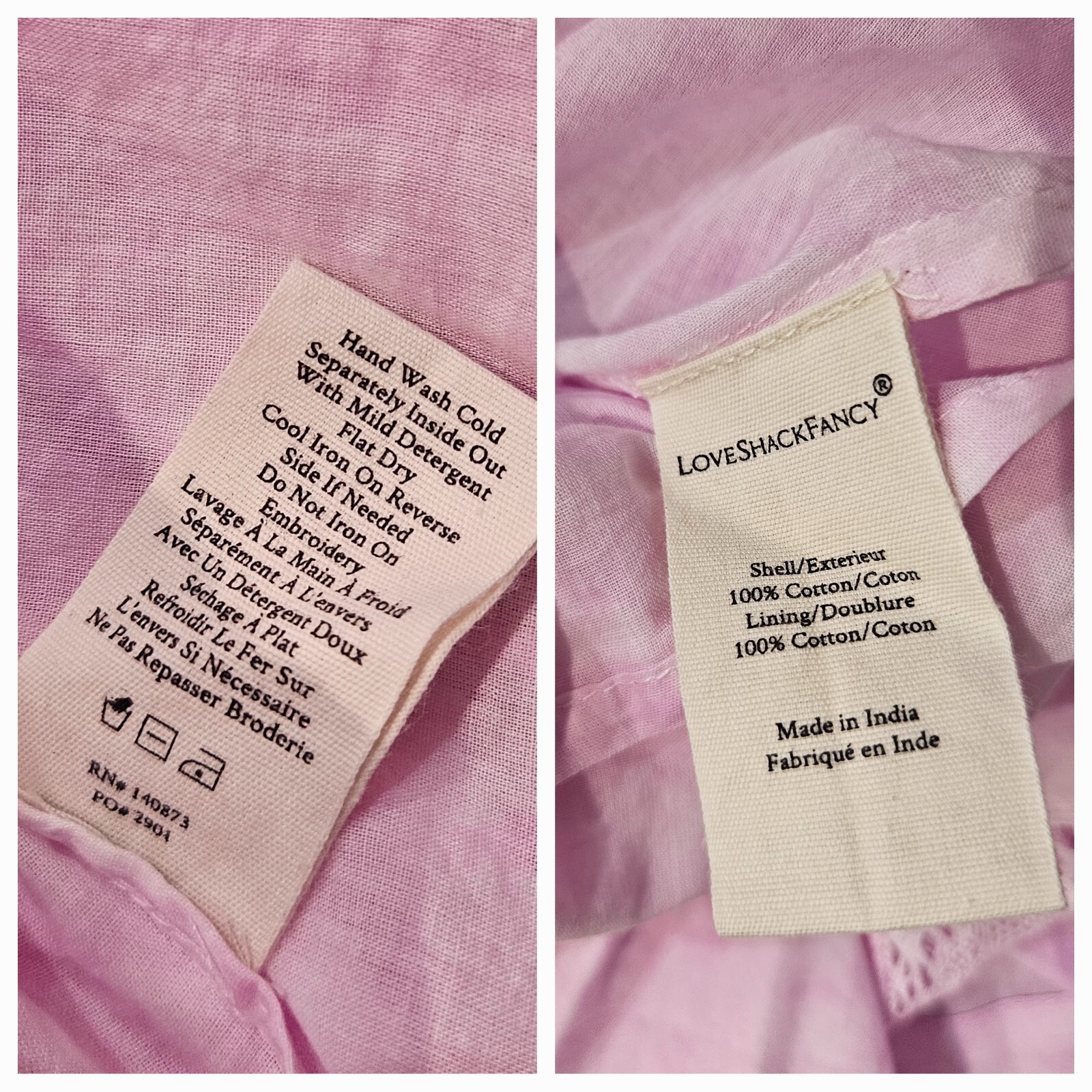 LOVESHACKFANCY​ Edie Tie Dye Midi Dress in Peony Pink Small NWT