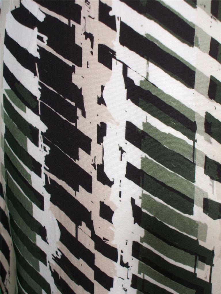 NWT ST. JOHN Knits Stencil Stripe Print Stretch Silk Crepe Dress sz 10 $1045