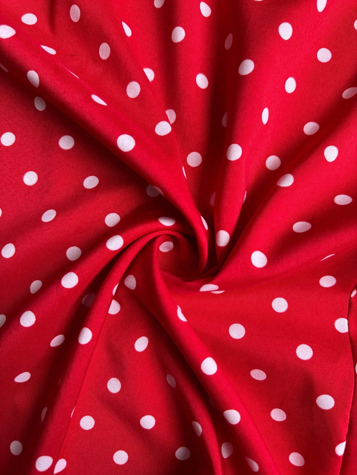 Elegant Polka Dot Pattern V Neck Midi Dress