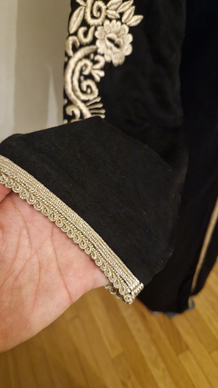 Tailor-Made Black Moroccan Jellaba – Mlefa Fabric