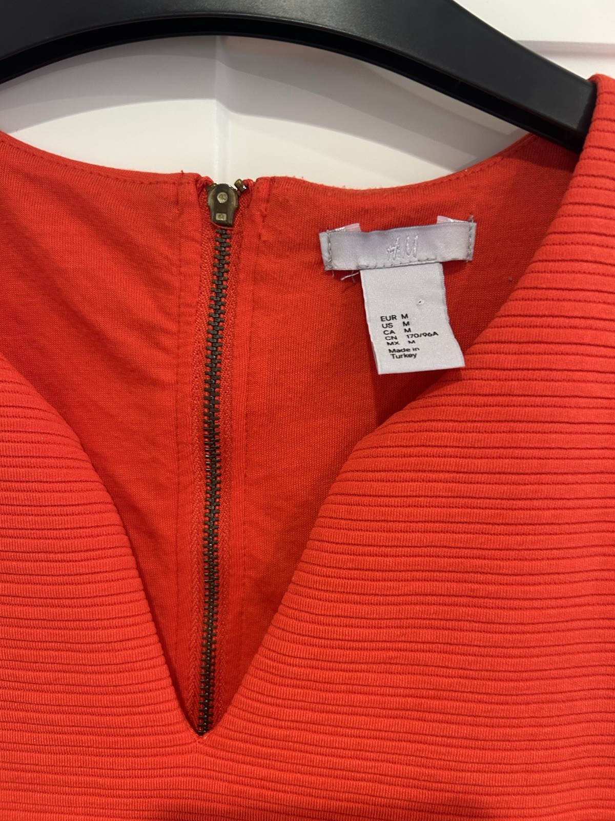 H&M Red Bodycon Shift Dress Size M Wedding Party Hen Summer BBQ Holiday Office