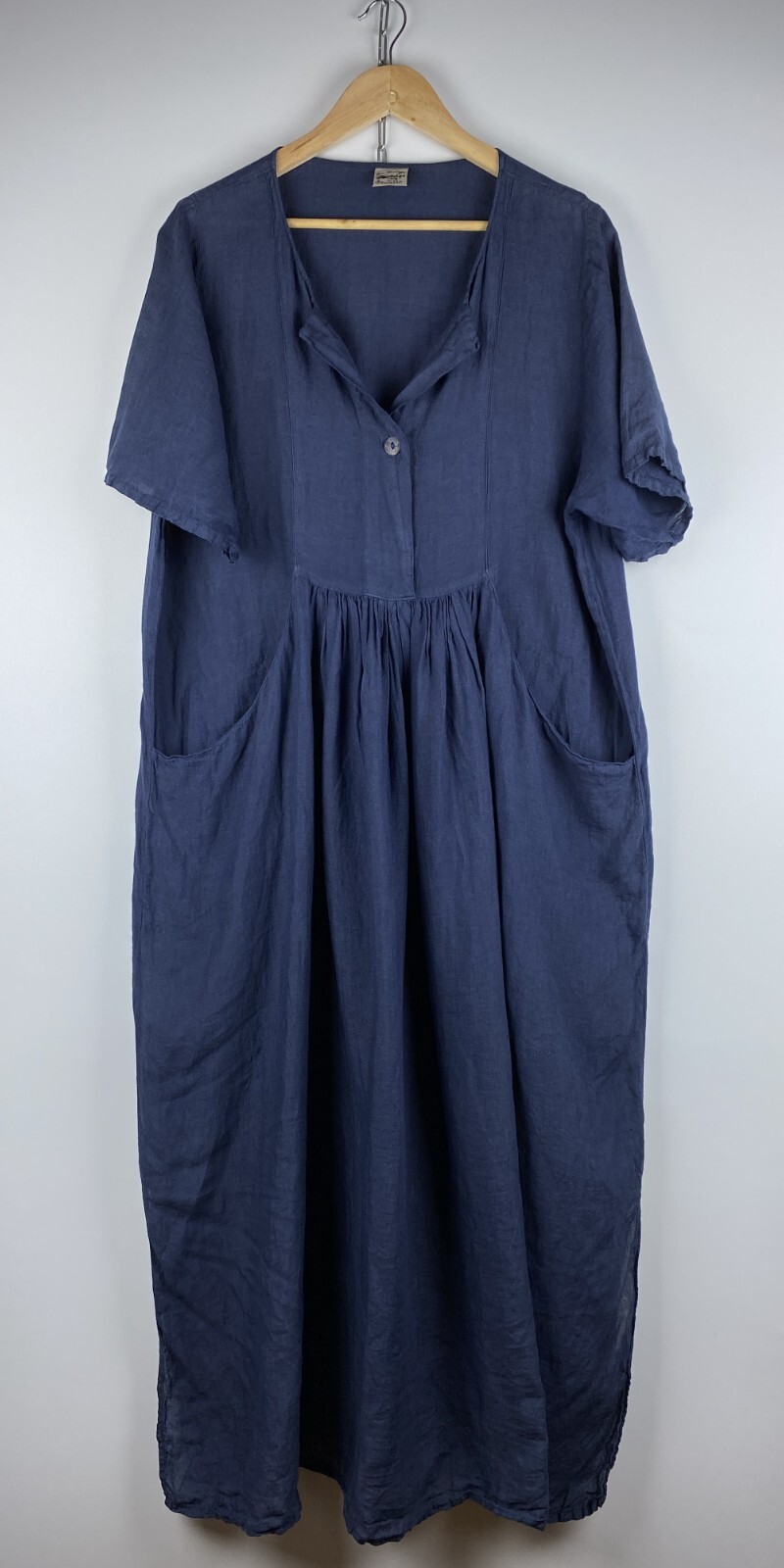 La Bottega di Brunella Linen Oversized Boho Dress Made in Italy Size M