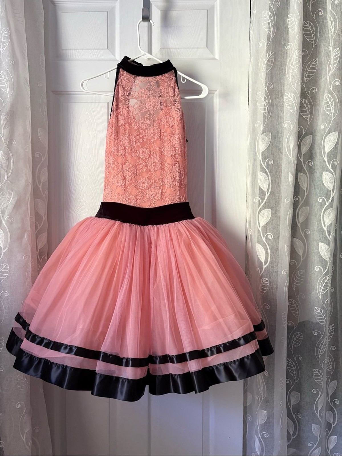 Curtain Call dance costume lace ballet layered tulle tutu dress sz ALA adult L