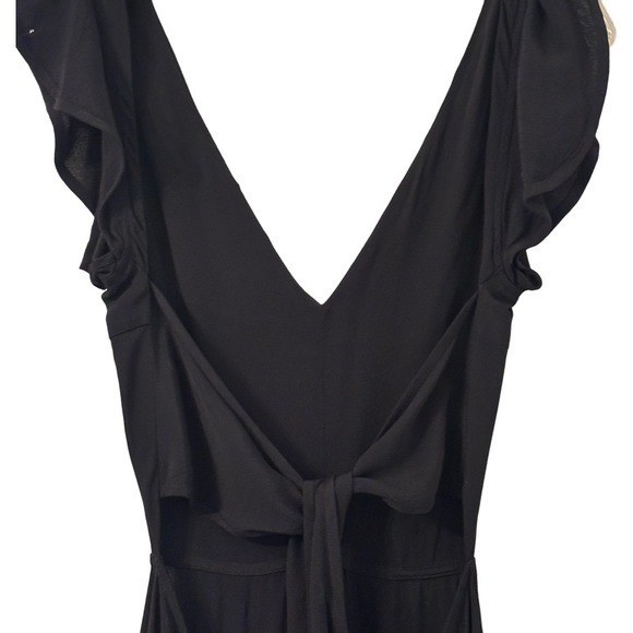 For Love and Lemons Midnight Tide Open Back Mini Dress in Black Size M