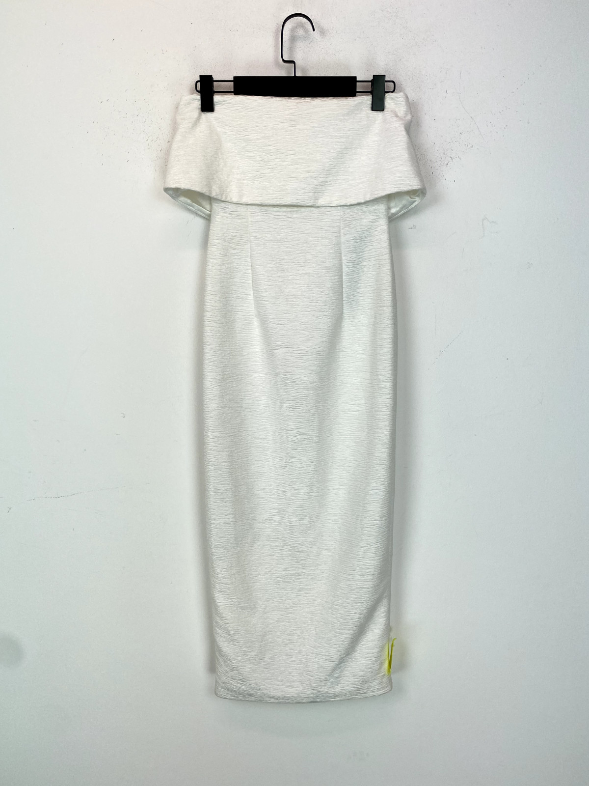 AQ/AQ Ripple Midi Bodycon Dress Strapless White Size 4 New with Tags