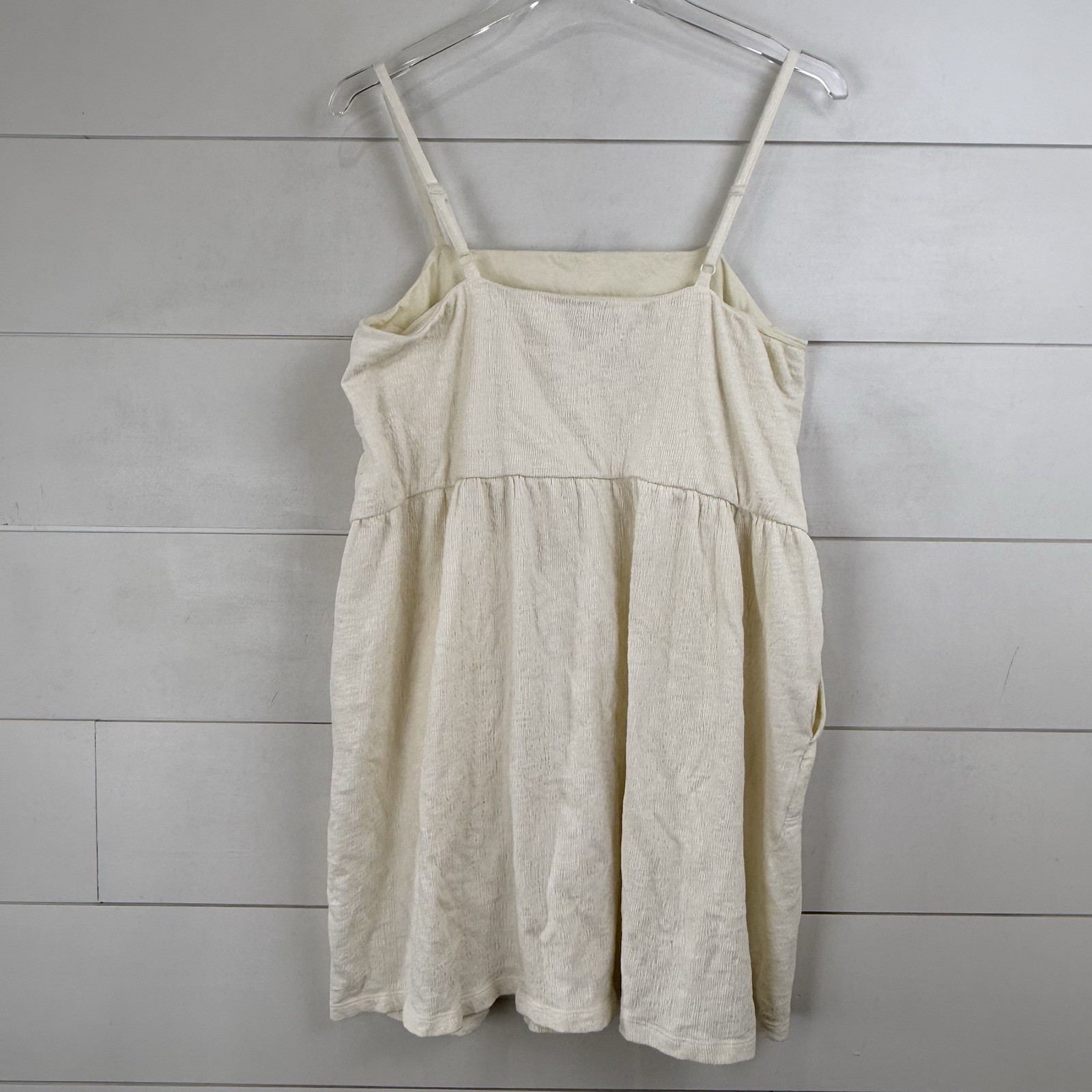 RICHER POORER CLOUDWEAVE MINI DRESS BONE Women Large Summer Beach Resort