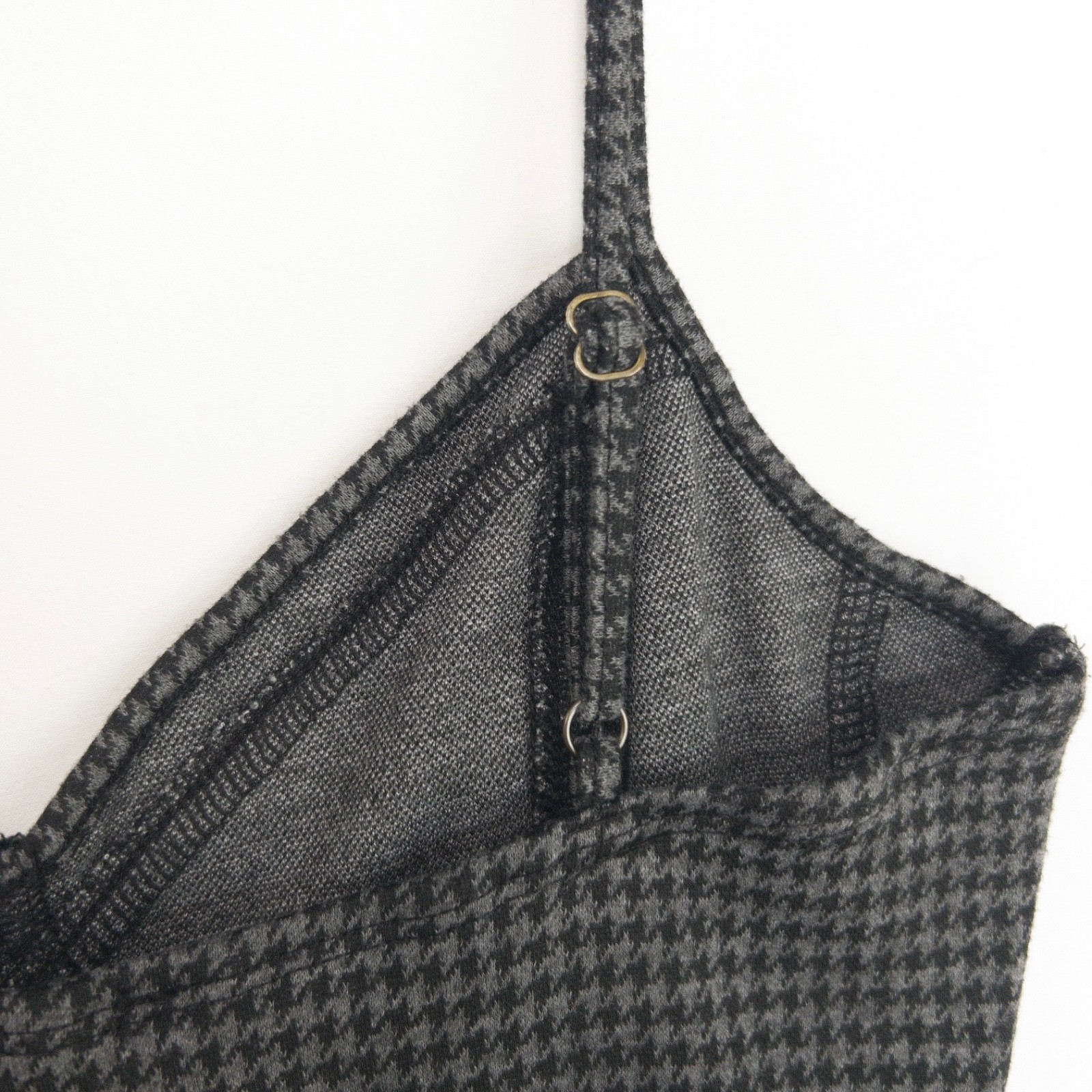 Bear Dance Houndstooth Bustier Coquette Underwire Goth Punk Dress Womens S XS