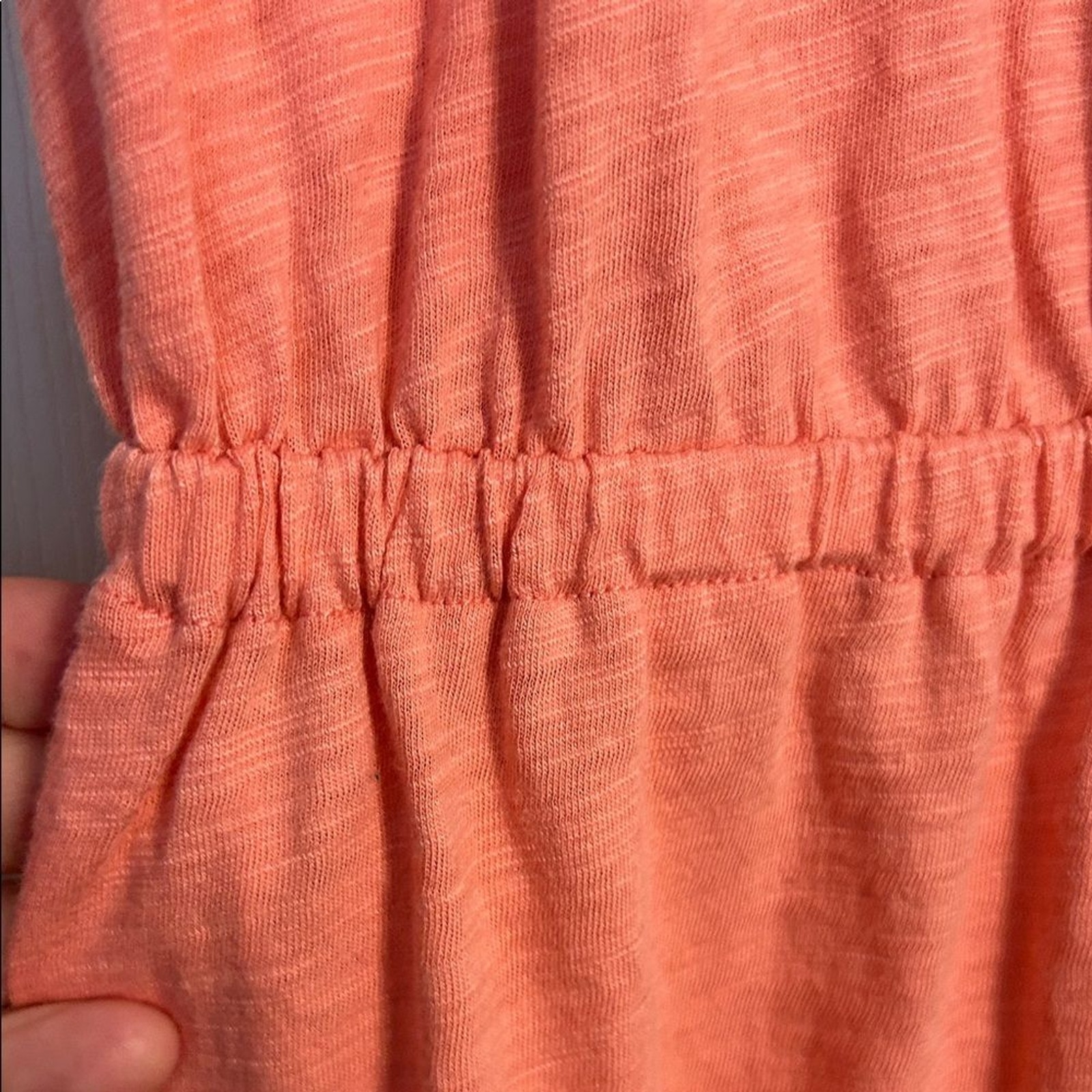 OLD NAVY Size Large NWT Salmon Blouson Short Sleeve Pull On Dress Cotton Mini