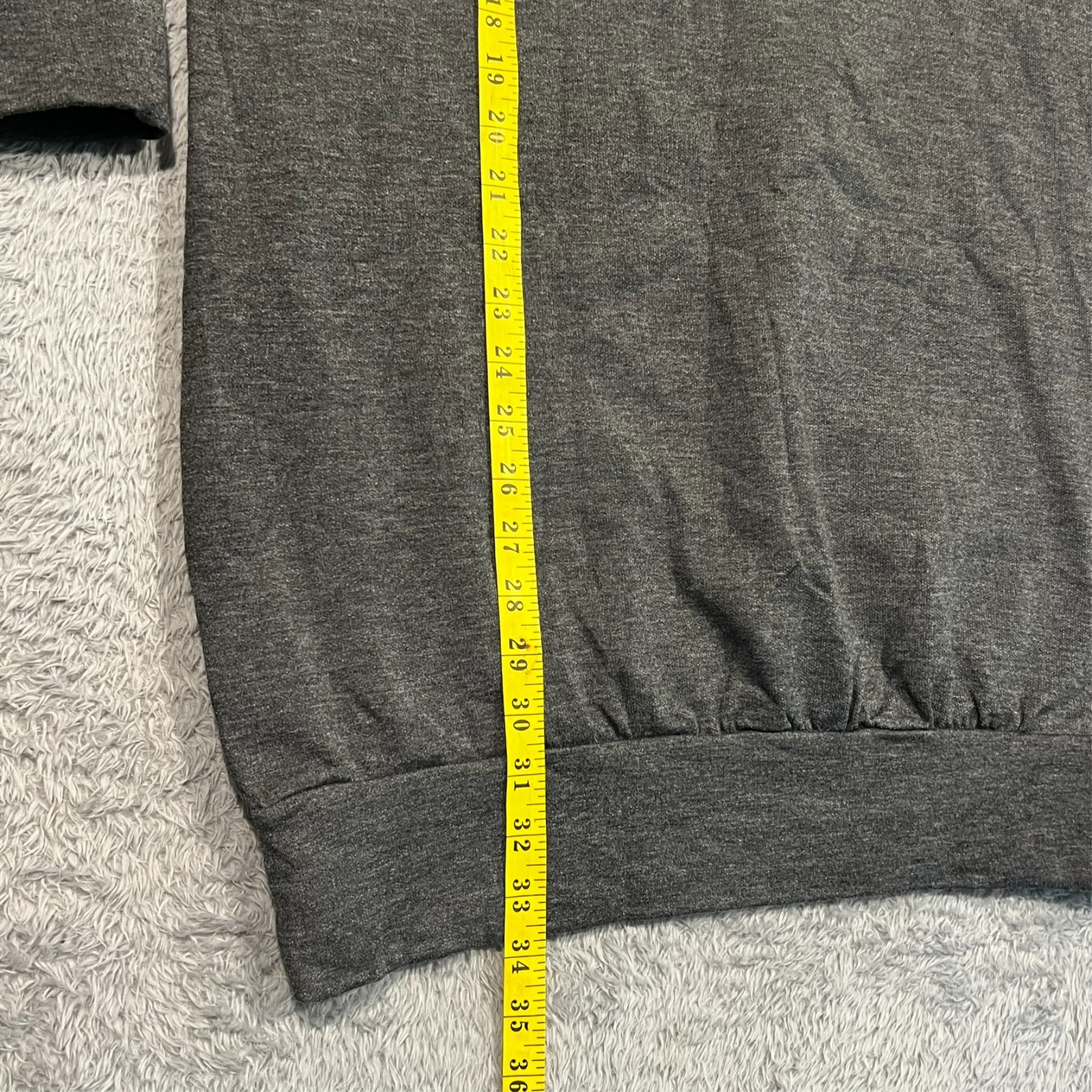 Cherish Sweater Dress Gray Long Raglan Sleeve Crew Neck Cozy USA Women’s Small