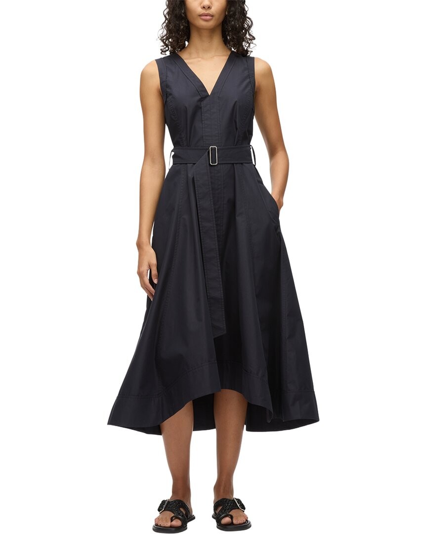 3.1 Phillip Lim Sleeveless V-Neck Belted Midi Dress Women’s 0
