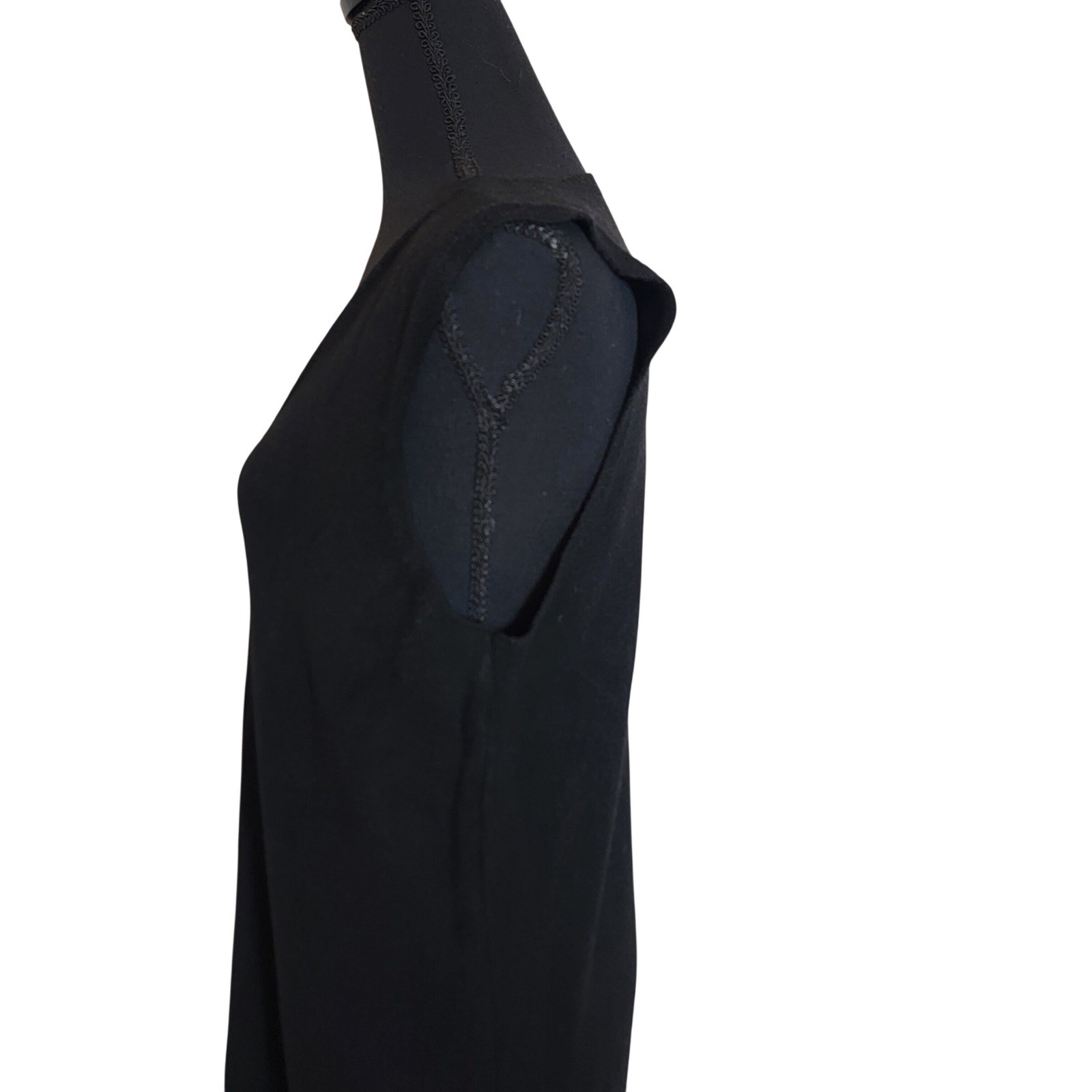Alchemia Tricot Made in Italy Medium Black Sleeveless Maxi Knit Dress Minimalist