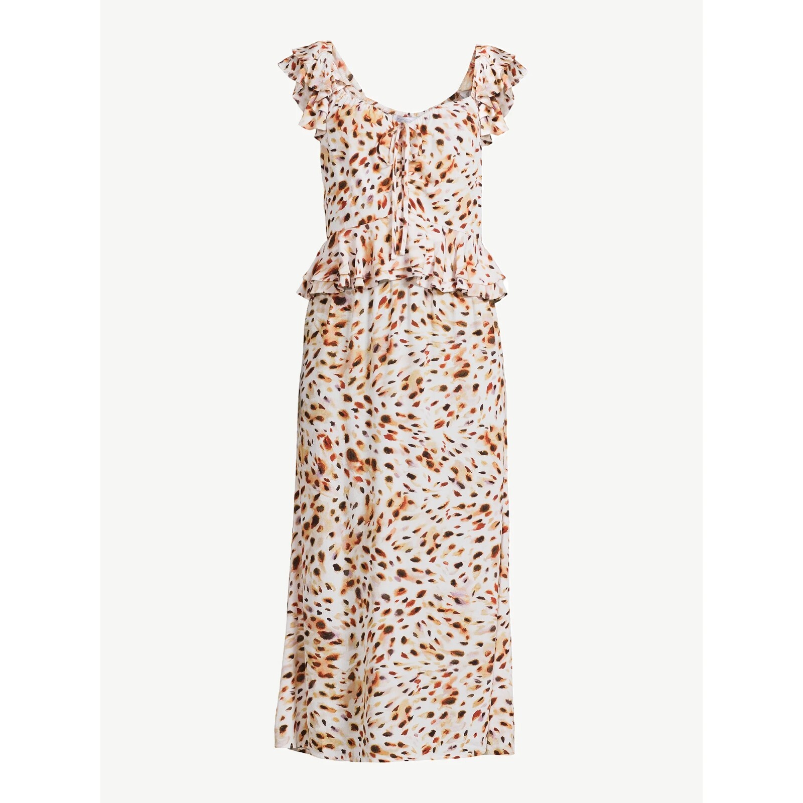 Sofia by Sofia Vergara Sweetheart Neck Ruffle Sleeveless Peplum Midi Dress XL