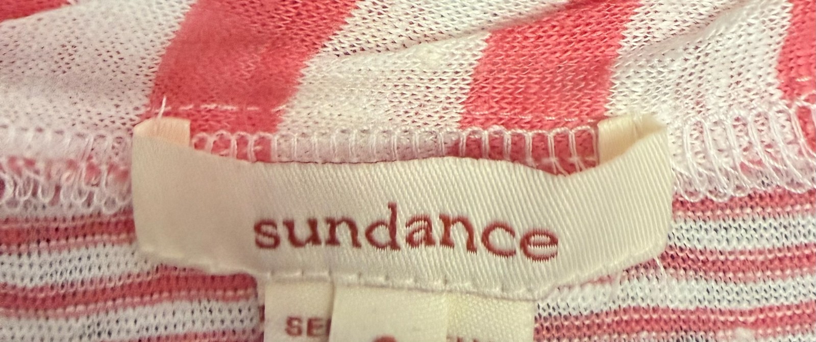 LARGE Sundance Linen Knitted Stripped Dress with Jersey Camisole NWOT