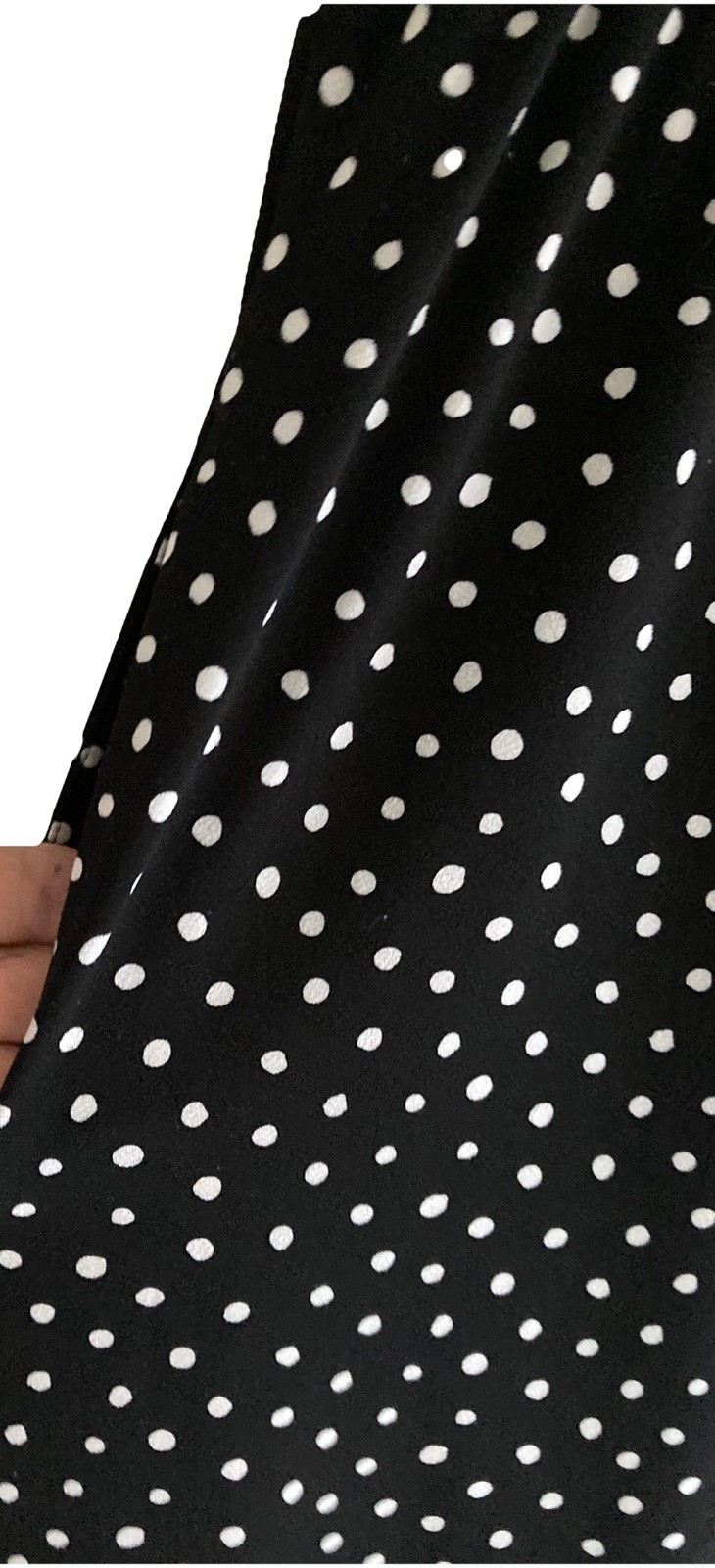 Max Studio Polka For Dress Fit Flare Pockets Size Small Chest 36” Midi