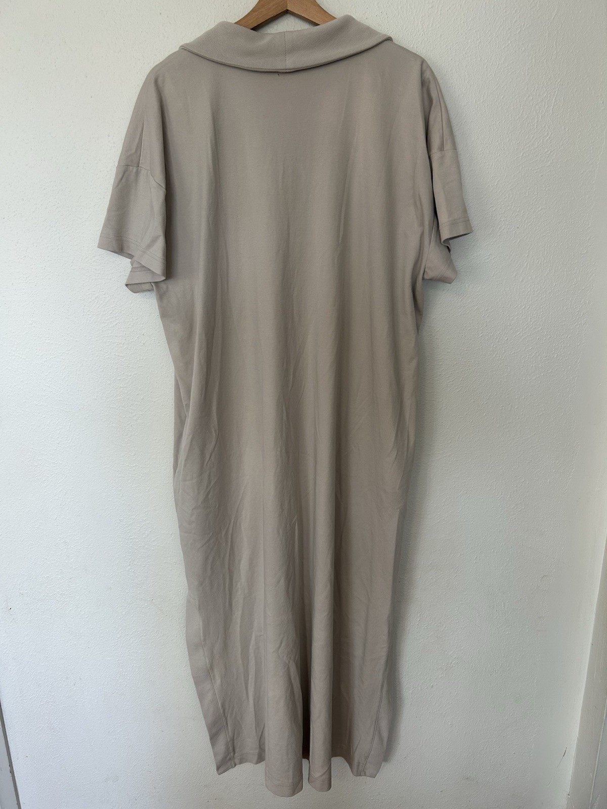 Haven Well Within Organic Cotton Interlock Collared Midi Dress Shiitake Size XXL