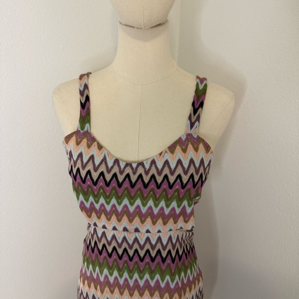 [Lovers + Friends] Multicolor Chevron Mini Dress – Size Medium