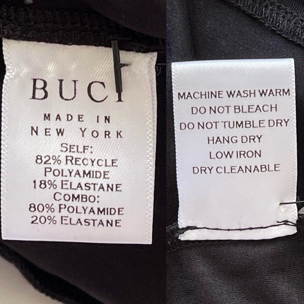 Buci Fia Sheer Panel Maxi Dress Black Sustainable Polyamide Large NWT‎