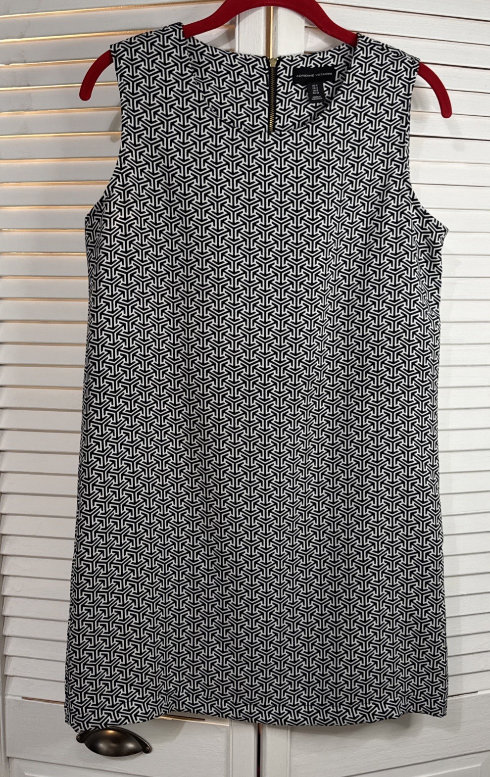 Womens Dress-ADRIENNE VITTADINI-tan 100% Polyester sleeveless 4