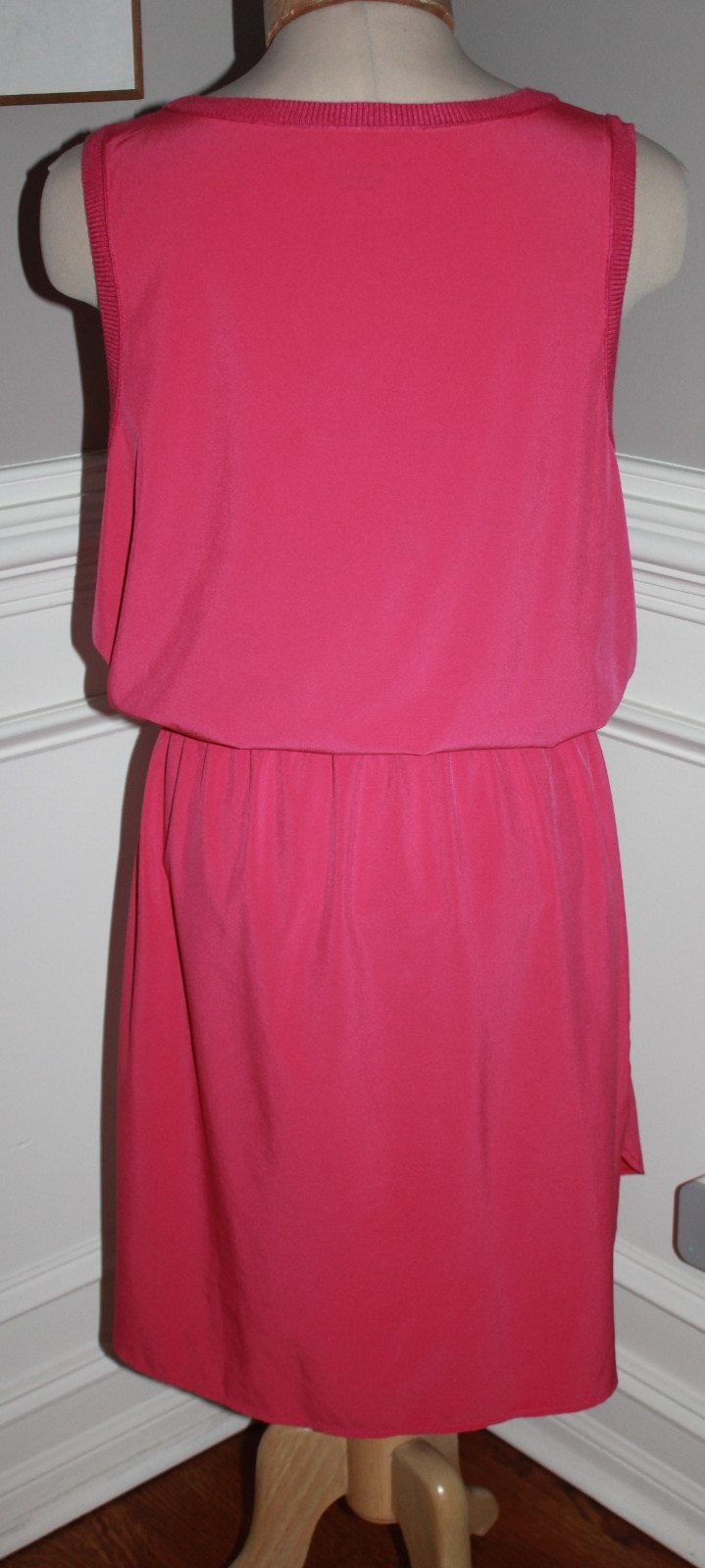 ATHLETA Rincon Stretch Athleisure Casual Travel Mini Dress pink drawstring L