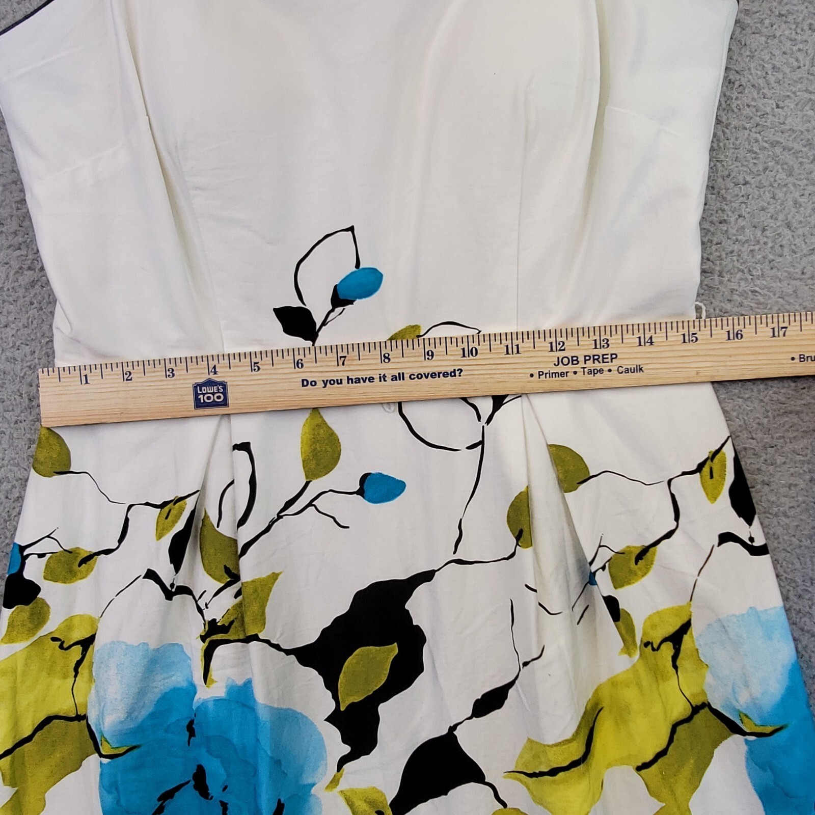 Wedding Guest Dress Womens 10 Blue Floral Classic Preppy Coastal Party Style