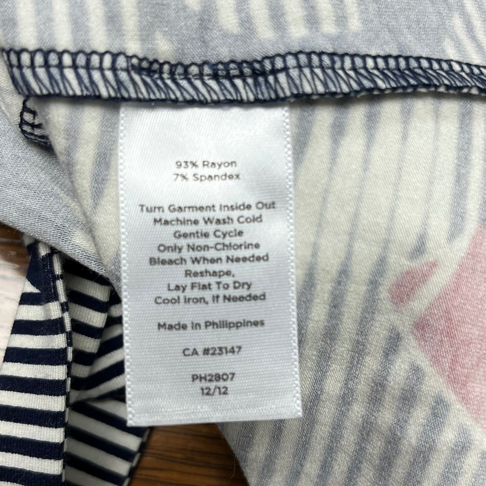 TALBOTS Striped Nautical Anchor Dress S P Fisherman Nautical Coastal Preppy