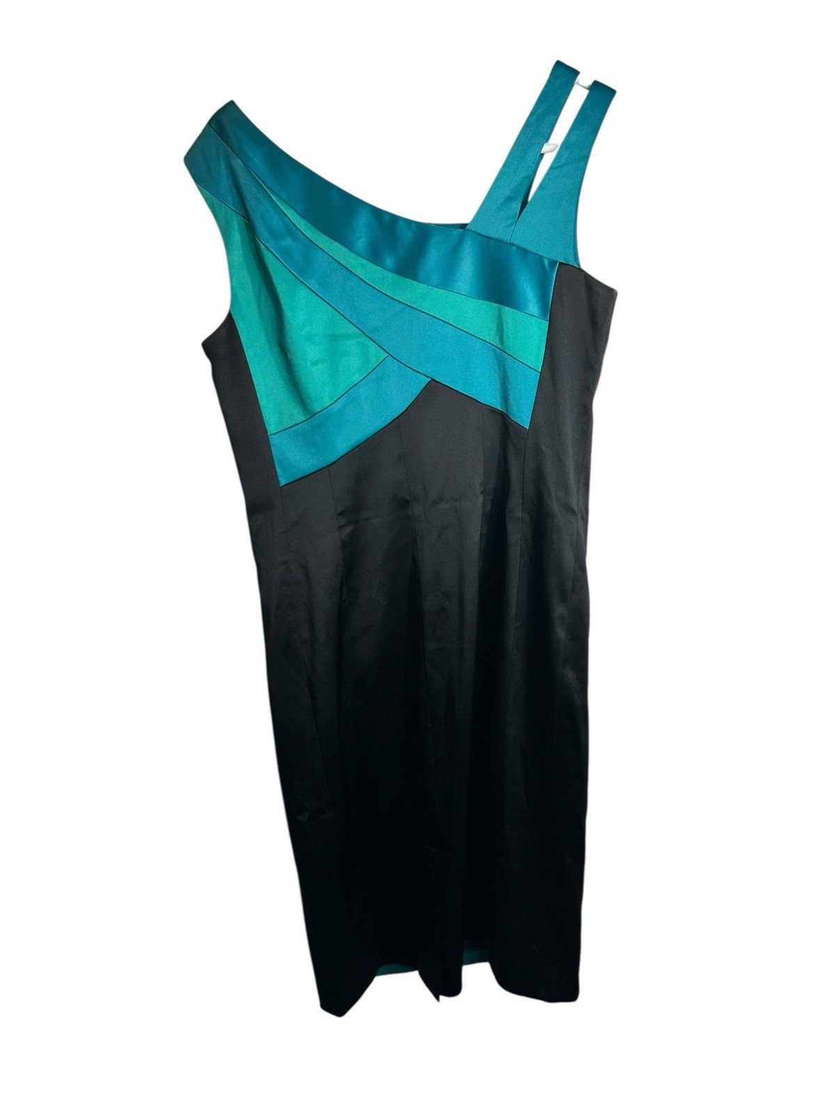 sangria womens teal black sleeveless dress size 8