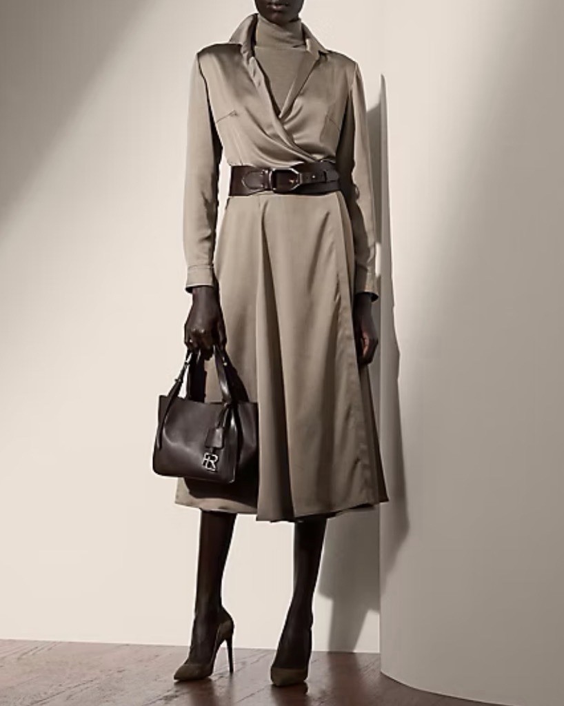 NWT $2690 Ralph Lauren Collection Aniyah Washed Charmeuse Day Dress Sz 00