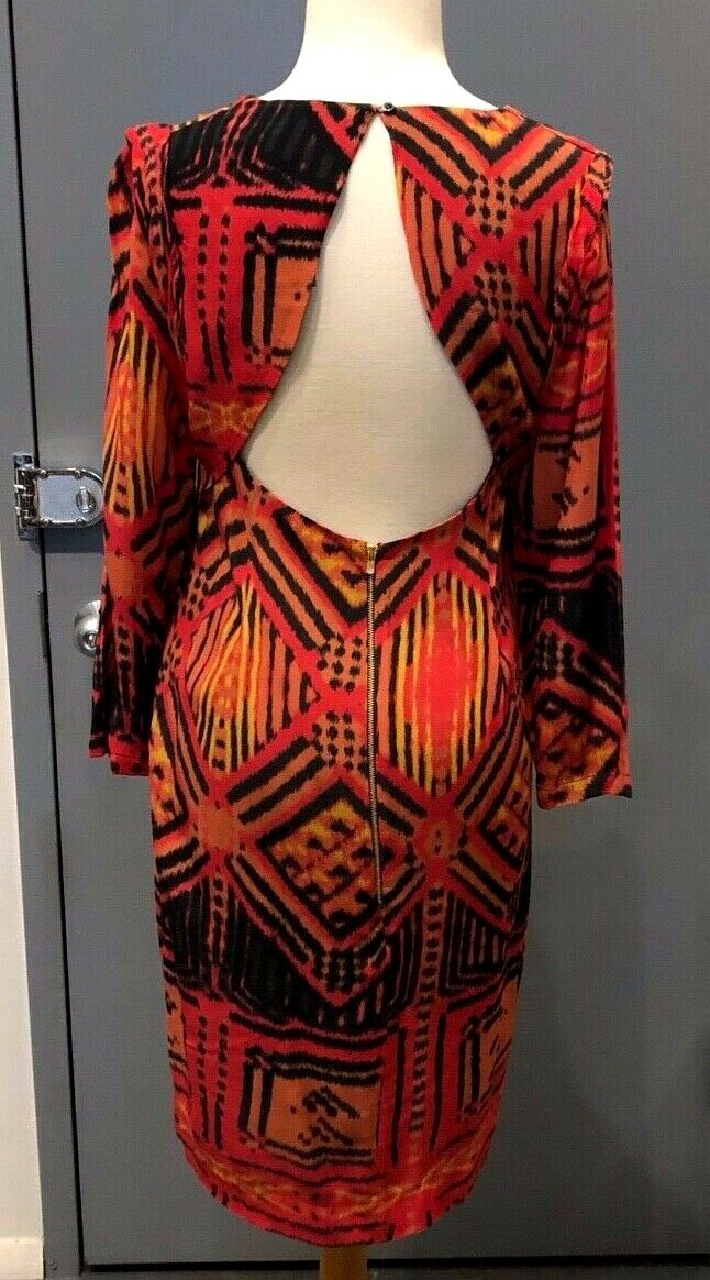 Sandro Multicolored Romanesque Print Long Sleeve Dress Tunisia Sze 3