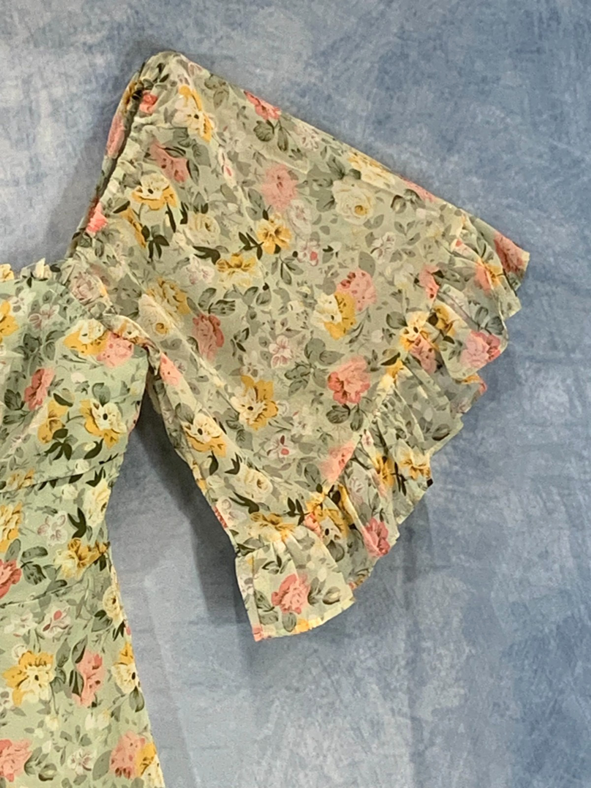 NWT Hello Molly Greenfloral-S Halter Bustier A Line Mini Dress