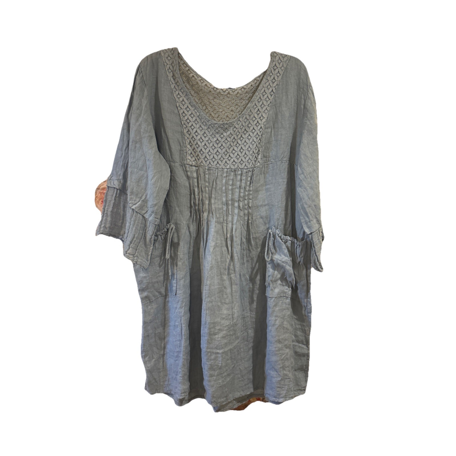 Couleur Lin Linen/Cotton Dress Euro Size 44 Us Size L.