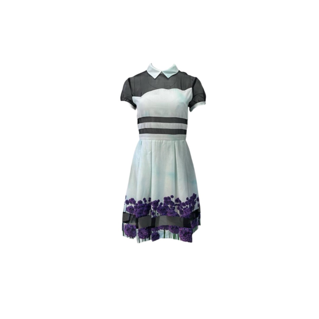 EMERSON Women’s Blue Colared A-Line Dress #7008 2 NWT