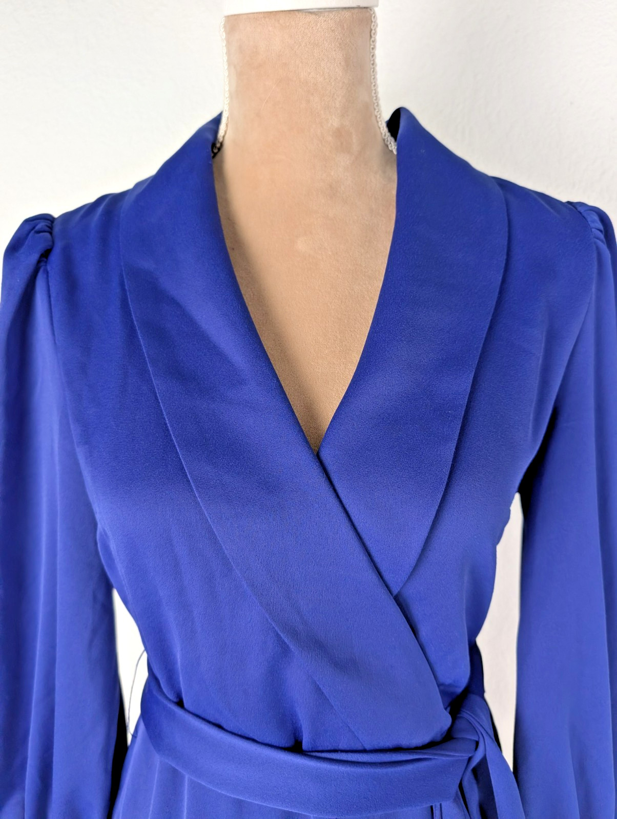 Alexia Admor Phoebe Wrap Dress Lapis Blue Size 4 Elegant Classic Quiet Luxury