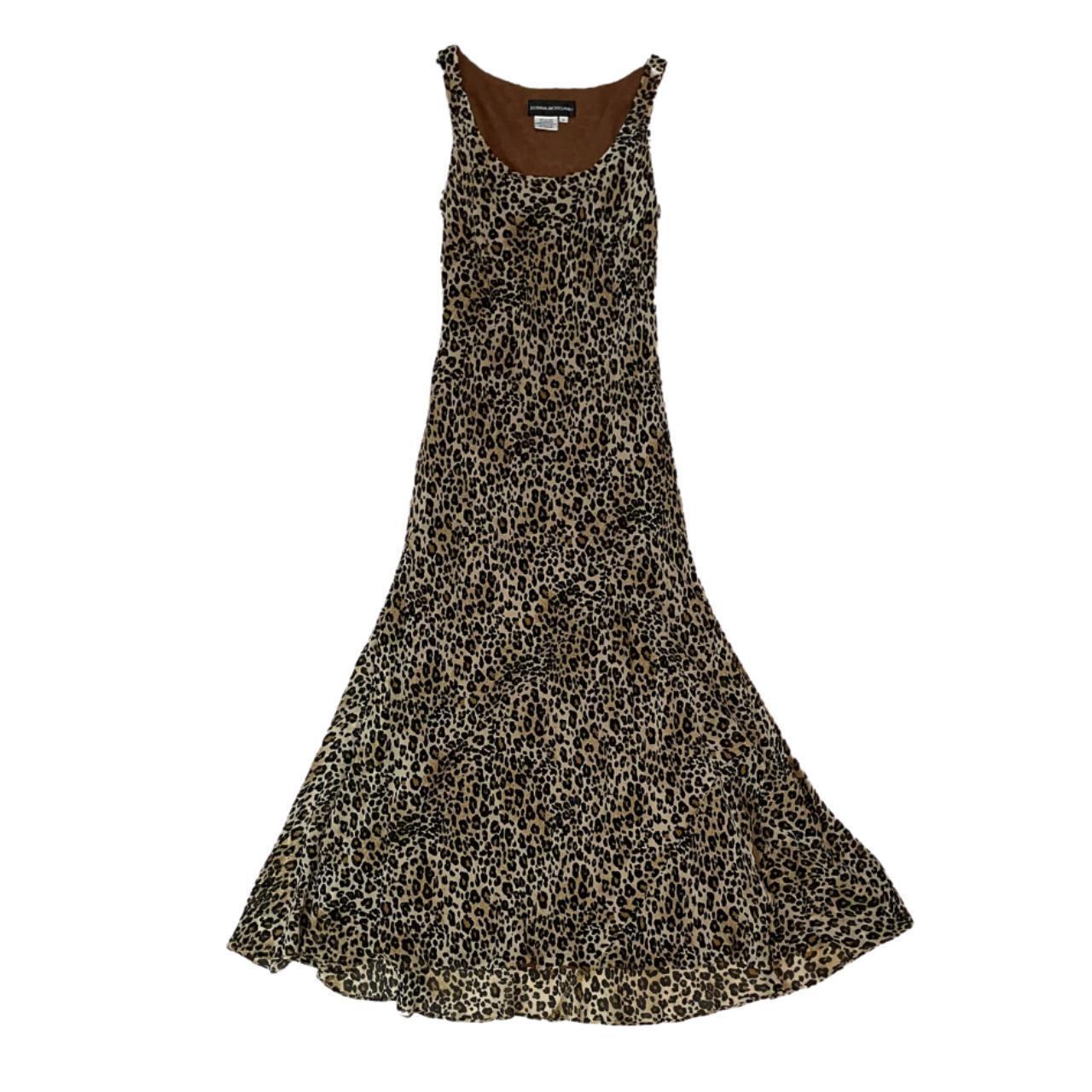 100% SILK 90’S MAXI MESH LEOPARD / CHEETAH PRINT DRESS