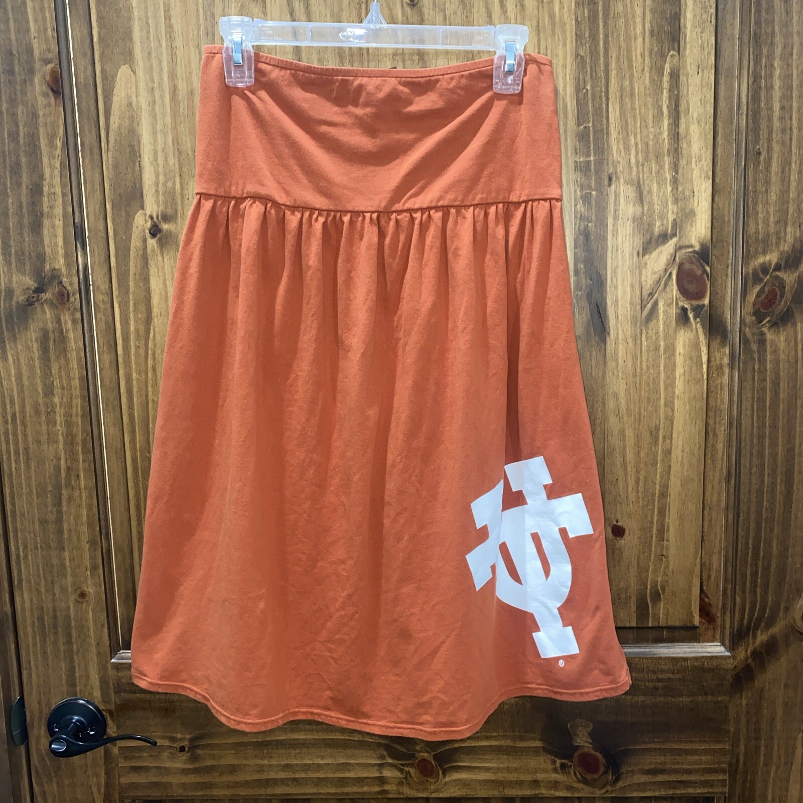 CSS Surf Women’s Orange Strapless Dress Texas Longhorns Football Skirt Large