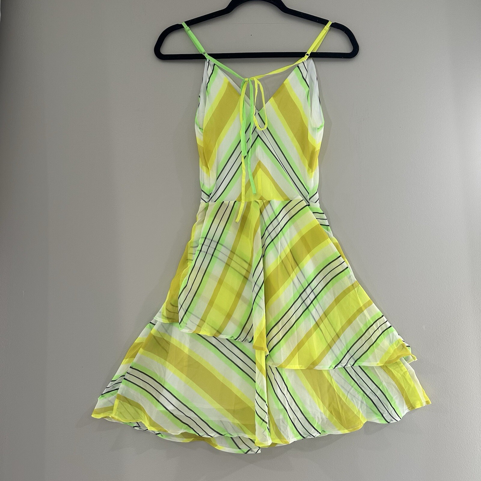 Christopher John Rogers Target Striped Sleeveless Dress Yellow/Green SZ 0 NWT
