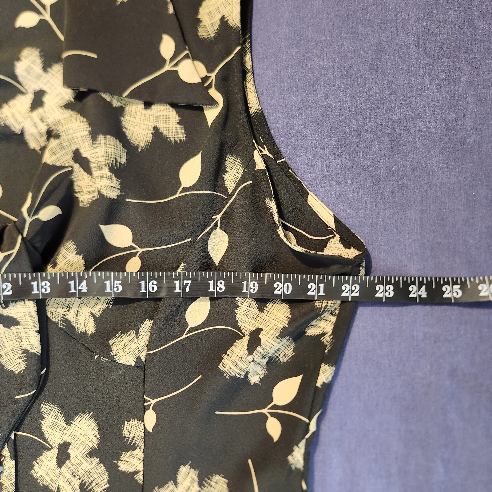 Voir Collection Sleeveless Floral Minimalist/Classic/SlowFashion Shirt Dress XL