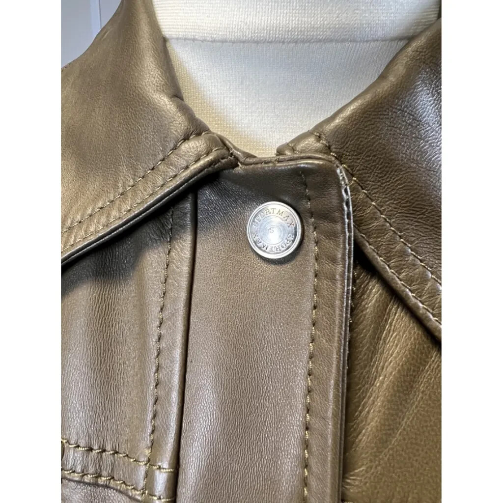 🌟 Sportmax by MAX MARA Nappa LEATHER Dress Usa2_ It36_ De32_ Uk4_ Fr34